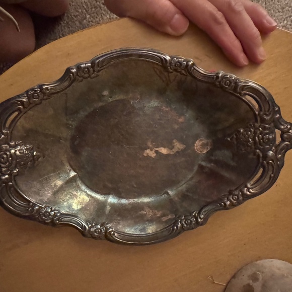 Silver/bronze small tinker tray - Picture 1 of 3